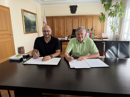 Gregor Vardjan, prokurist za Greenstudio, Anže Vardjan s.p., in župan Ciril Globočnik